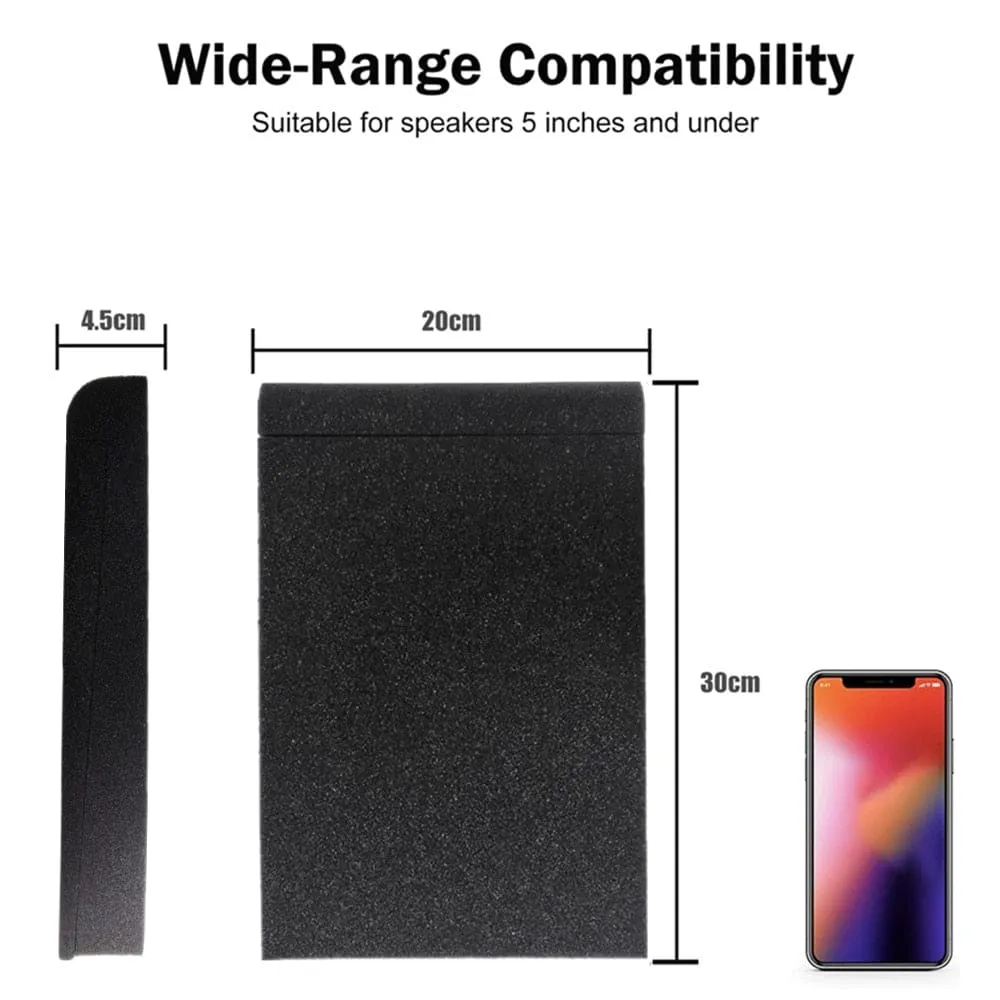 1 Pair 30x20x4.5cm Acoustic Soundproof Foam Panel with Tapes