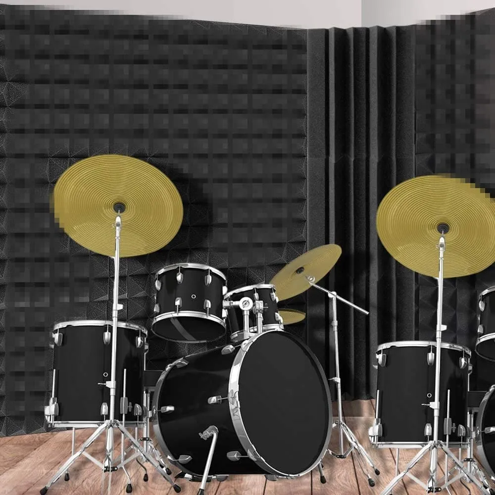 10 20pcs 18x18x30cm Acoustic Soundproof Foam Panel with Tapes
