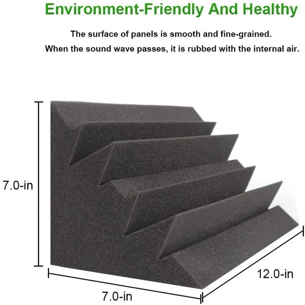 10 20pcs 18x18x30cm Acoustic Soundproof Foam Panel with Tapes