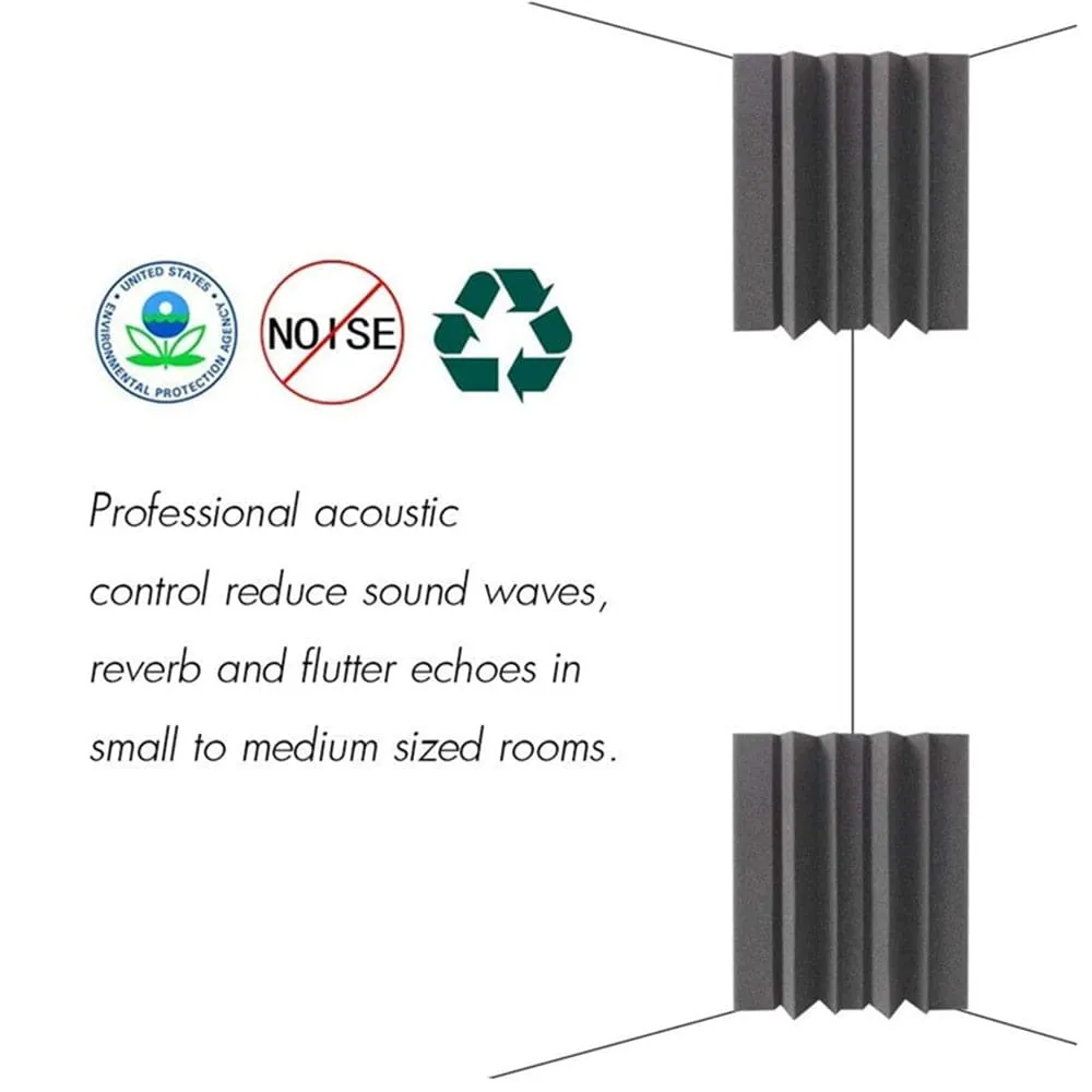 10 20pcs 18x18x30cm Acoustic Soundproof Foam Panel with Tapes