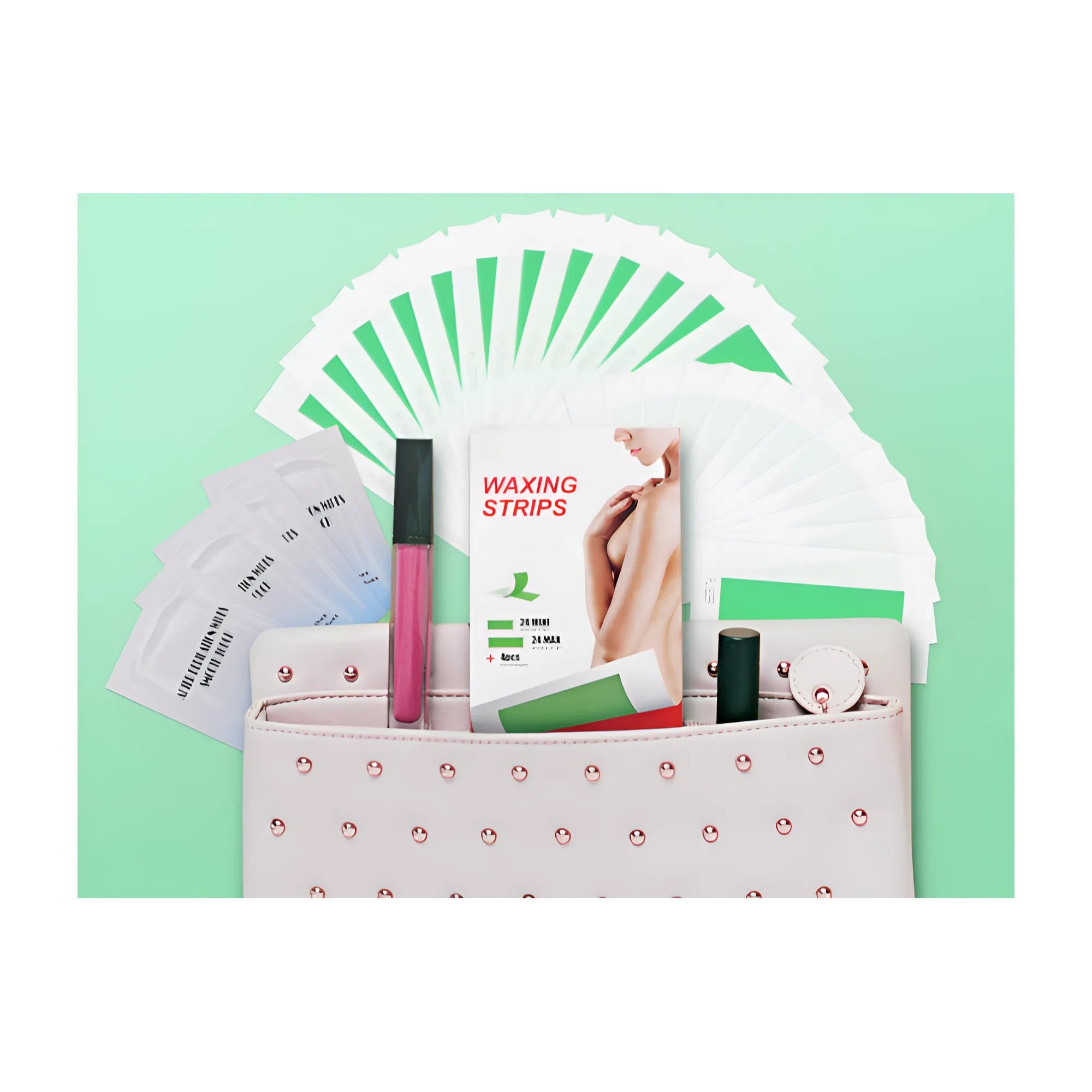 10 Pieces And 5 Double-Sided Disposable Waxing Strips for Body Hair Removal F49-8-1088