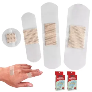 40 Pcs Clear Adhesive Bandages Sheer Waterproof Wound Dressing Strips Breathable
