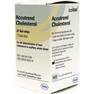Accutrend Cholesterol Test Strips 25/Vial
