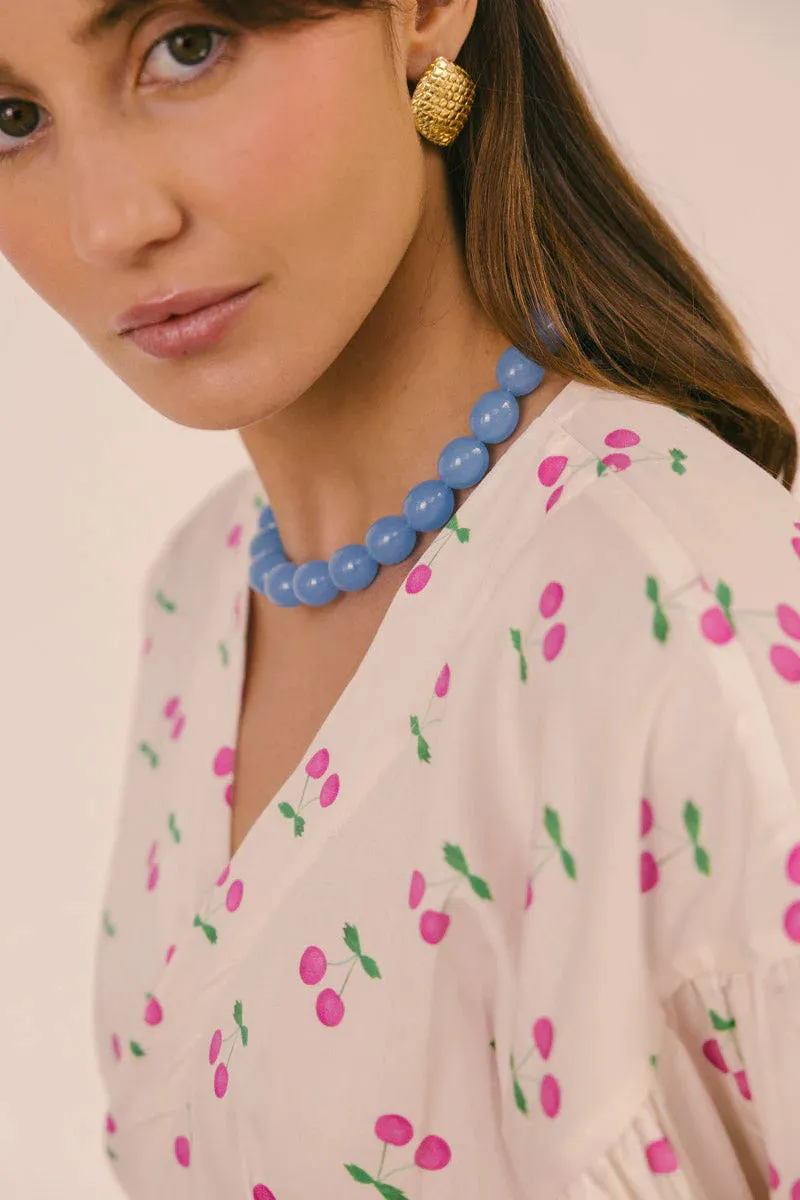 Aqua Do Mar Beaded Necklace Goldplated