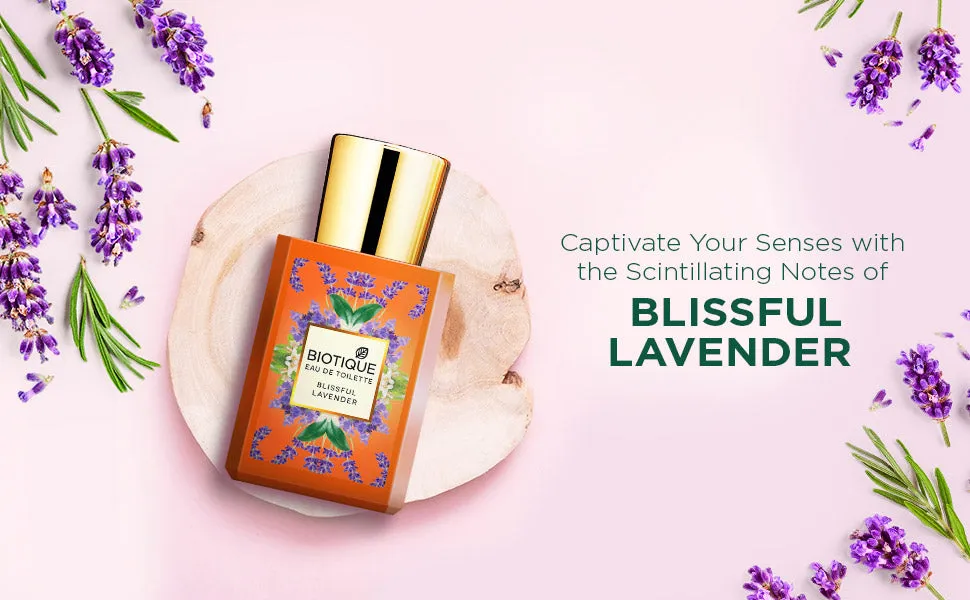 BIOTIQUE BLISSFULL LAVENDER Eau De Toilette 50ml (Pack of 2)