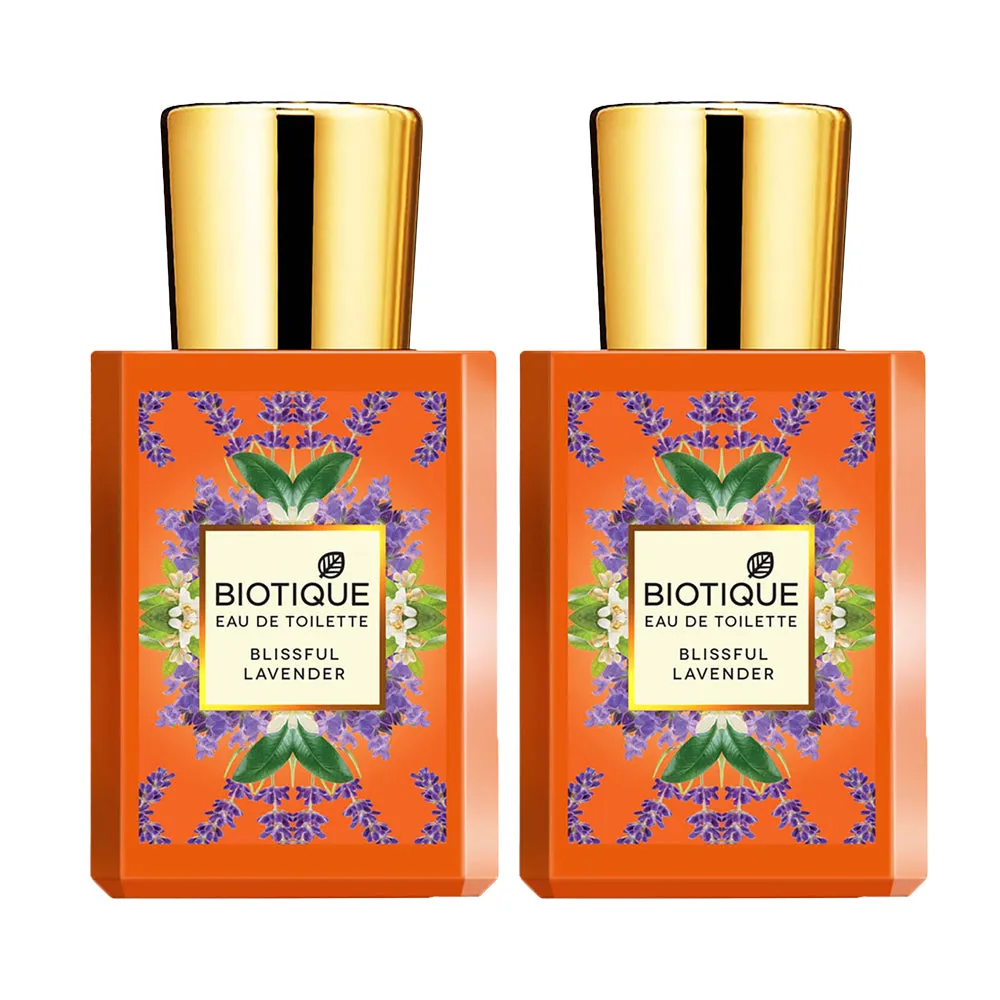 BIOTIQUE BLISSFULL LAVENDER Eau De Toilette 50ml (Pack of 2)