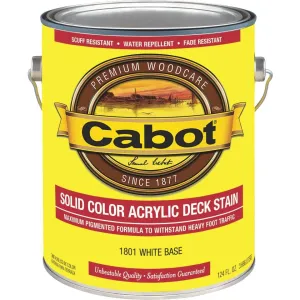 Cabot Solid Color Acrylic Deck Stain, White Base, 1 Gal.