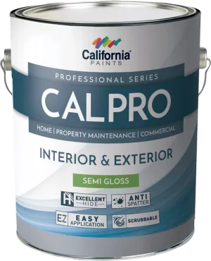 California Paint CalPro Interior/Exterior Series Semi Gloss Deep Base 1 Gallon, Gray Seal