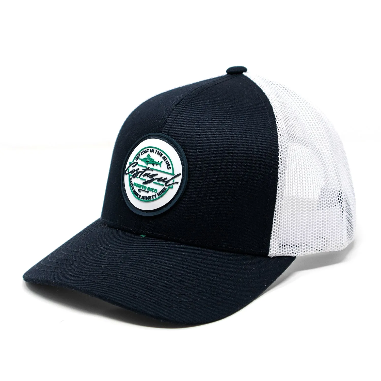 Costazul Deep Waters Rubber Patch Snapback Cap - Black/White