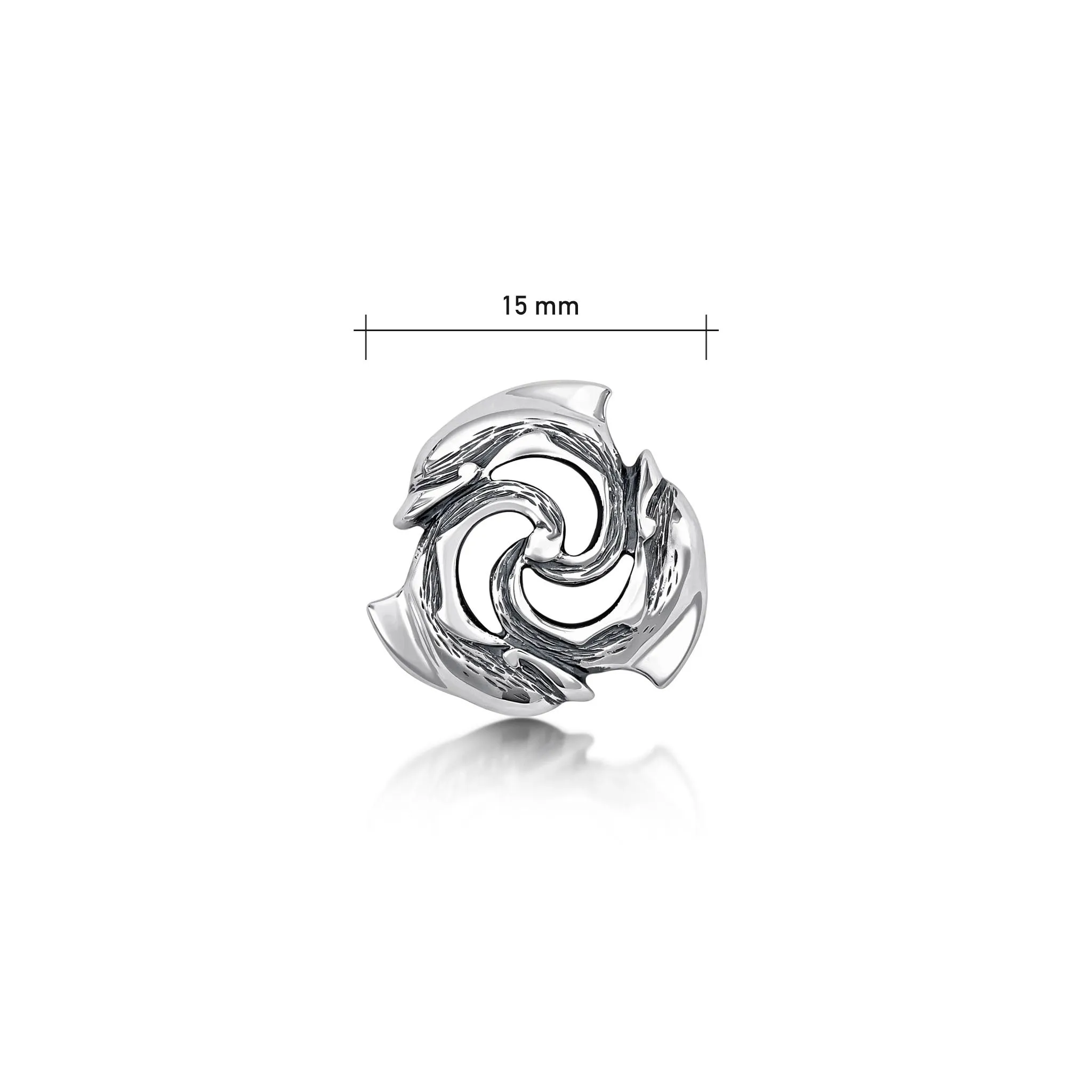 Dolphin Trio Lapel Pin in Sterling Silver