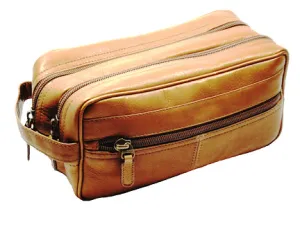 Dorado Leather Double Zip Shave Kit 115
