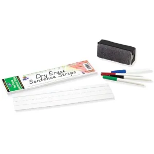Dry Erase Sentence Strips 3in x 12in White