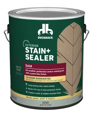 Duckback® Solid White Color Exterior Stain   Sealer 1 Gallon