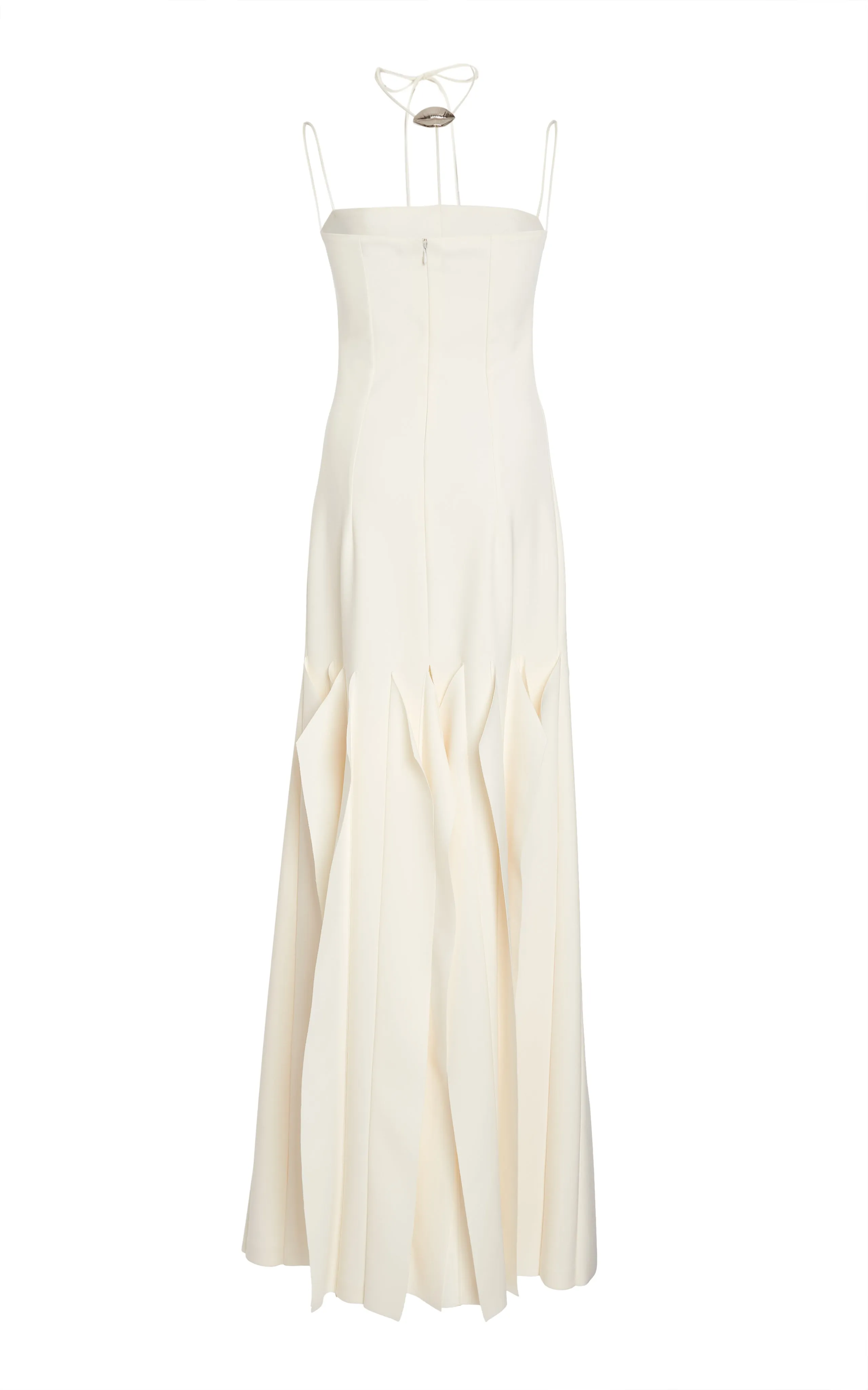 Full Length Lip Choker Dress Ivory