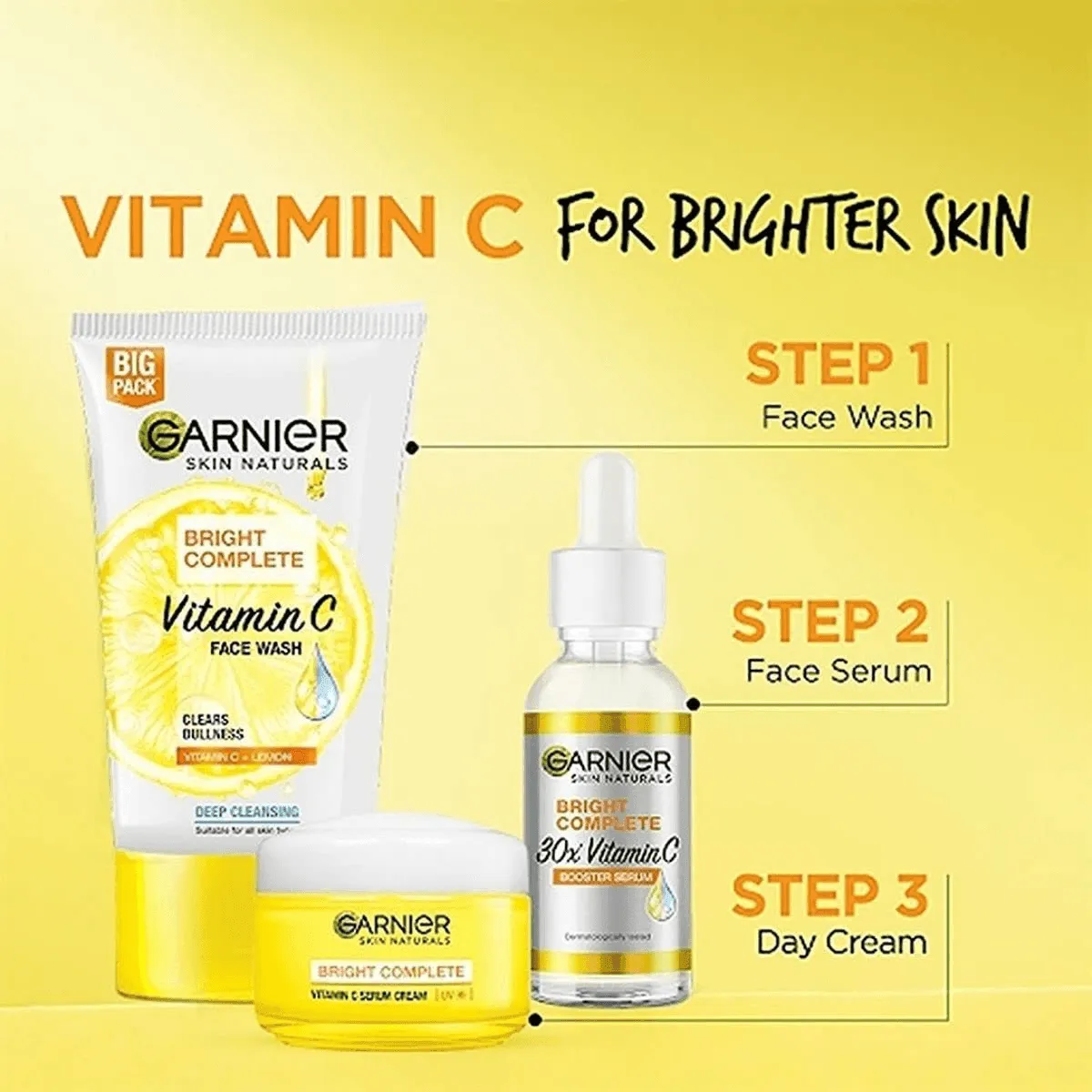 Garnier Skin Naturals Face Serum Increases Skin's Glow Instantly - 30Ml
