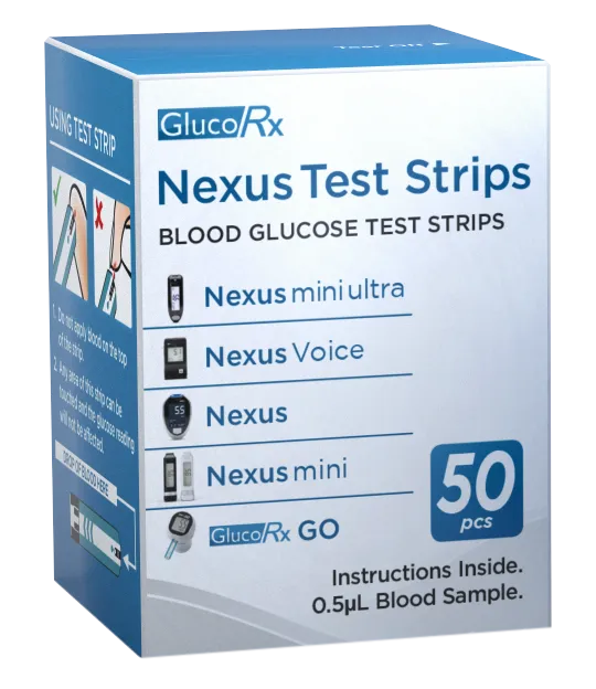 GlucoRx Nexus Test Strips 50pcs