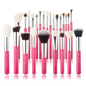 Individual 25Pcs Makeup Brush Kit Pink T195