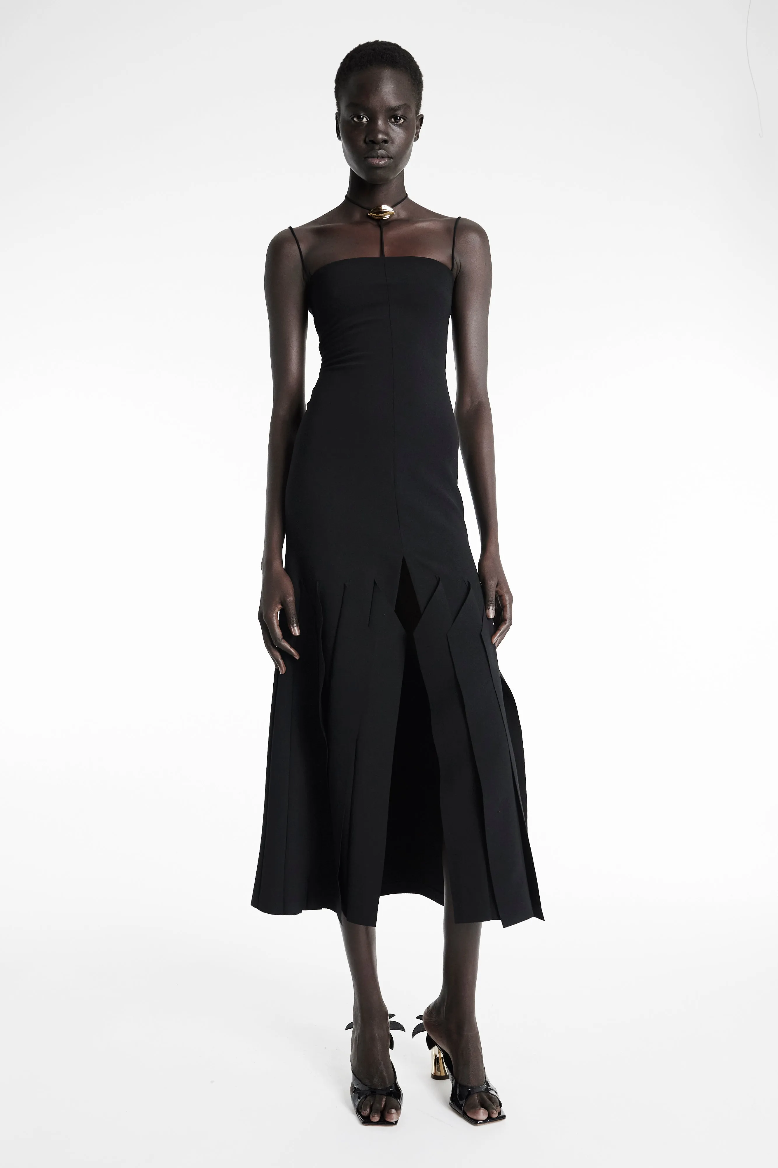 Lip Choker Dress Black