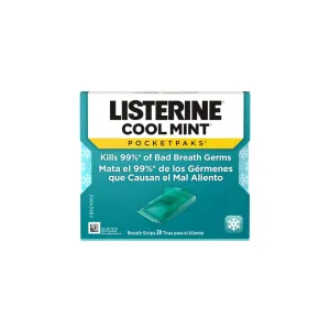 Listerine Cool Mint Breath Strips – 24 Pack Pocket Packs for Fresh Breath