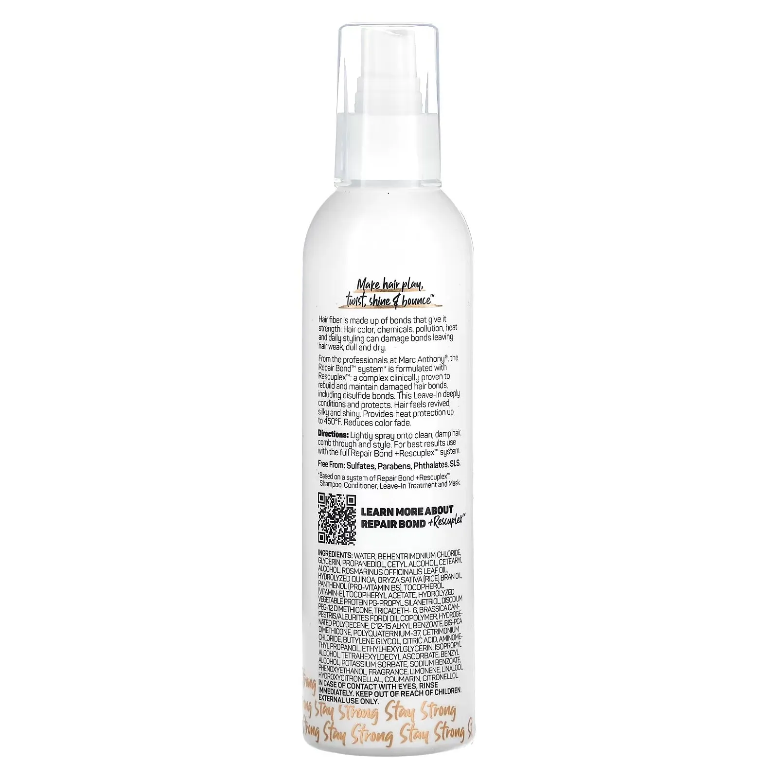 Marc Anthony Repair Bond   Rescuplex leave-in conditioner for restoration and protection, 250 ml