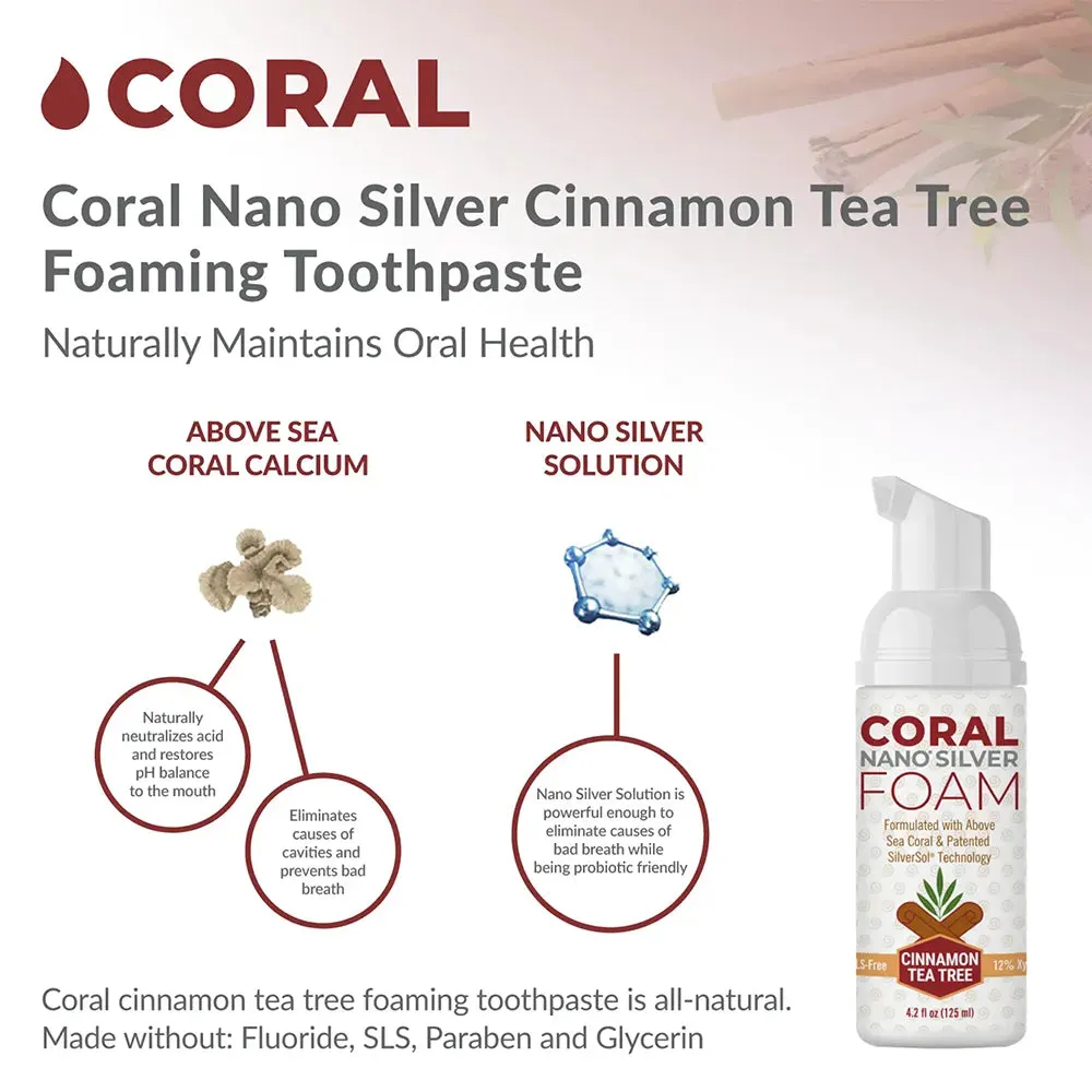 Nano Silver Foaming Toothpaste Cinnamon Tea Tree - 125ml