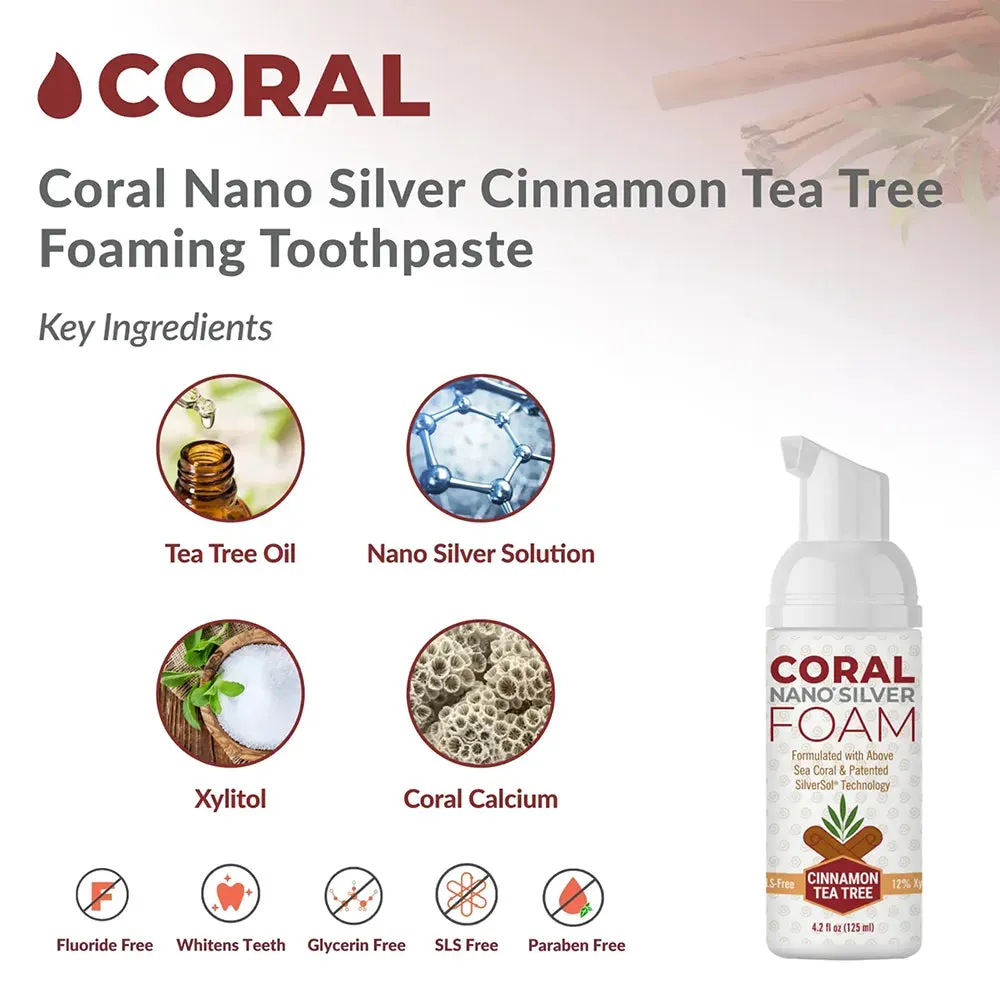 Nano Silver Foaming Toothpaste Cinnamon Tea Tree - 125ml