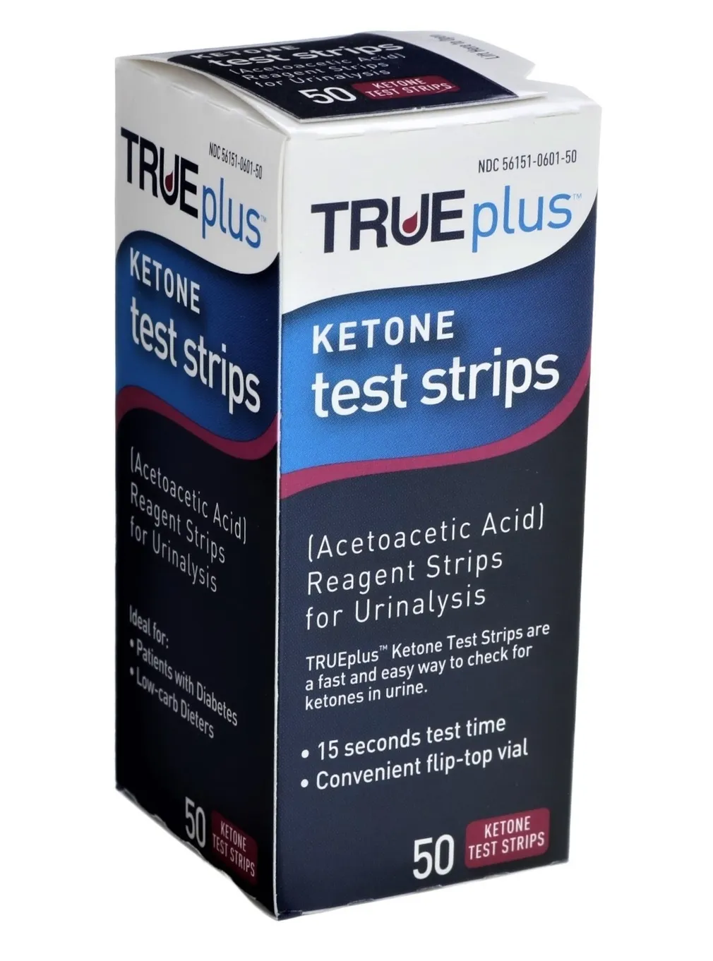 Nipro Ketone Care Blood Glucose Test Strip, Ketones, 15 sec Read Time, 6 Level Color Chart, Box of 50