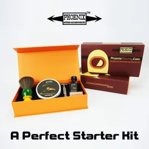 Phoenix Shaving Traditional Shaving Starter Kit | CK-6 Sangre De Drago Symmetry Straight Bar Set