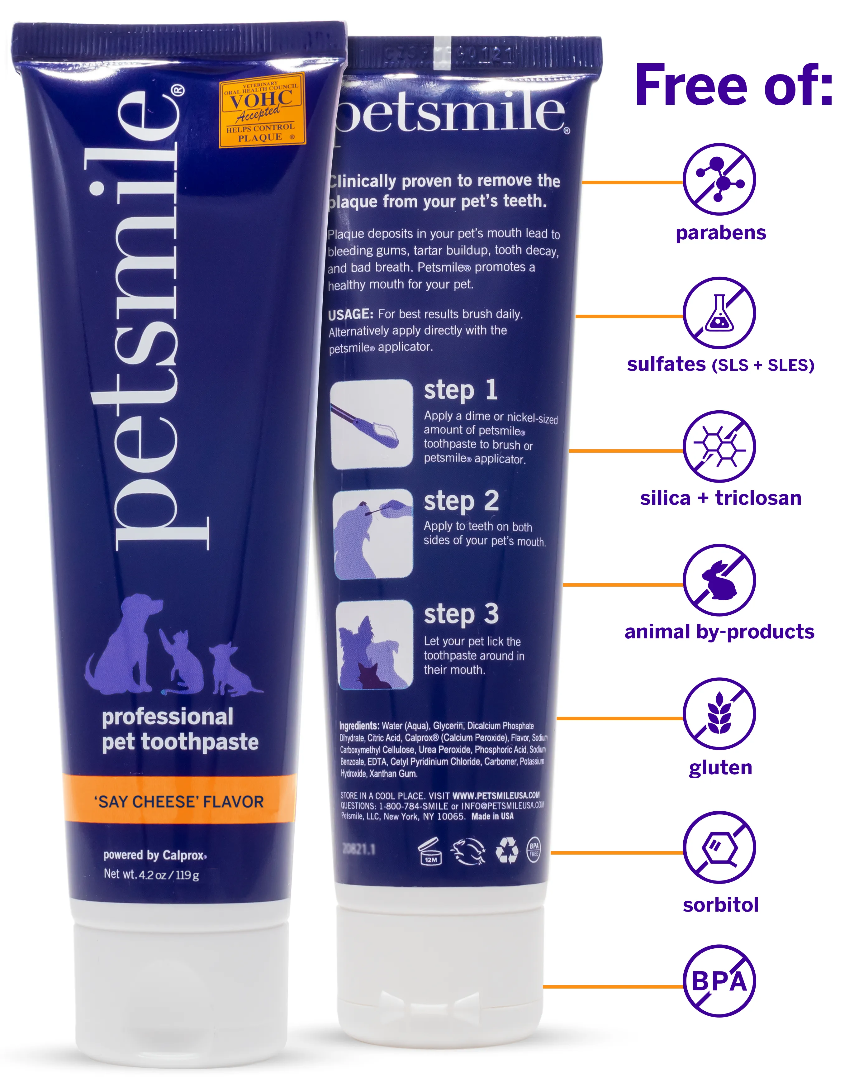 Professional Toothpaste Say Cheese Large & Professional Pet Toothbrush