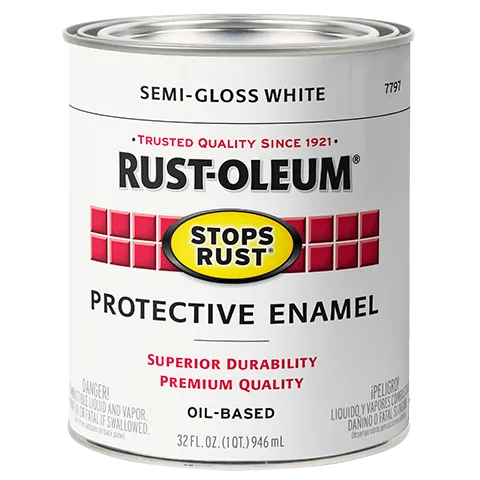 Rust-Oleum® Protective Enamel Brush-On Paint Semi-Gloss White