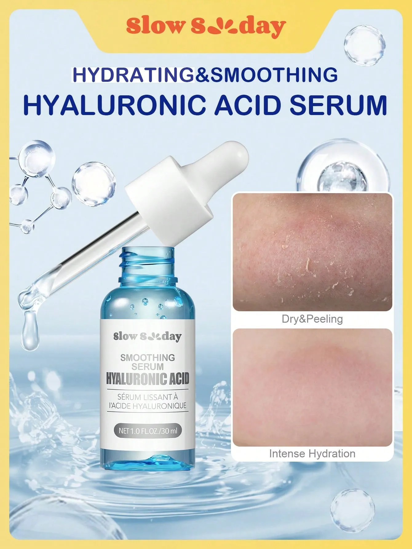 SlowSunday Vitamin C Serum for Face – Anti Aging Face Serum with Vitamin C, Hyaluronic Acid, Vitamin E – Brightening Serum