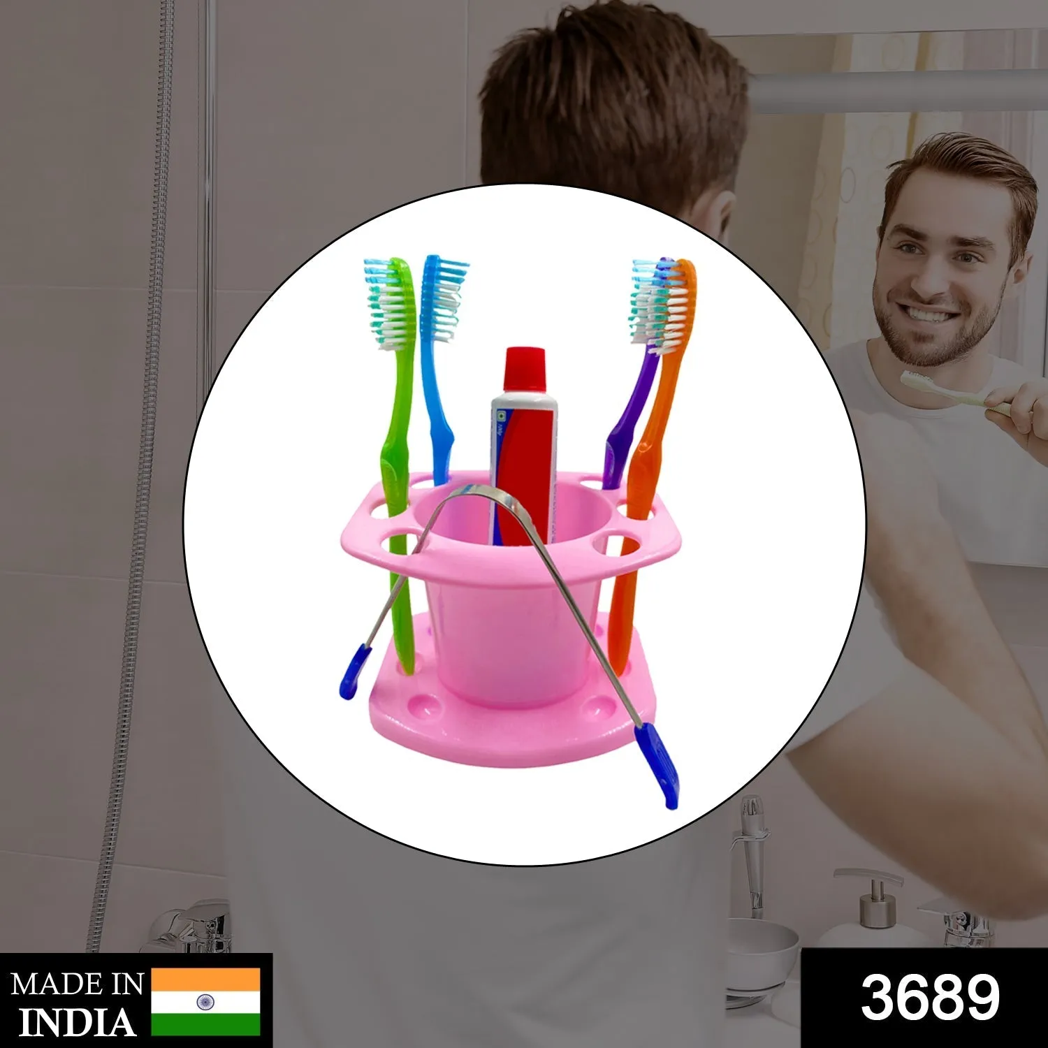 Toothbrush Holder widely used in all types of bathroom places for holding and storing toothbrushes and toothpastes of all types of family members etc.