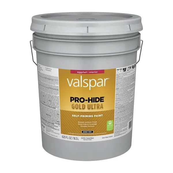 Valspar® Pro-Hide® Gold Ultra Interior Self-Priming Paint Eggshell 5 Gallon Clear Base (5 Gallon, Clear Base)