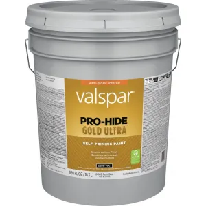 Valspar® Pro-Hide® Gold Ultra Interior Self-Priming Paint Semi-Gloss 5 Gallon Tint White (5 Gallon, Tint White)