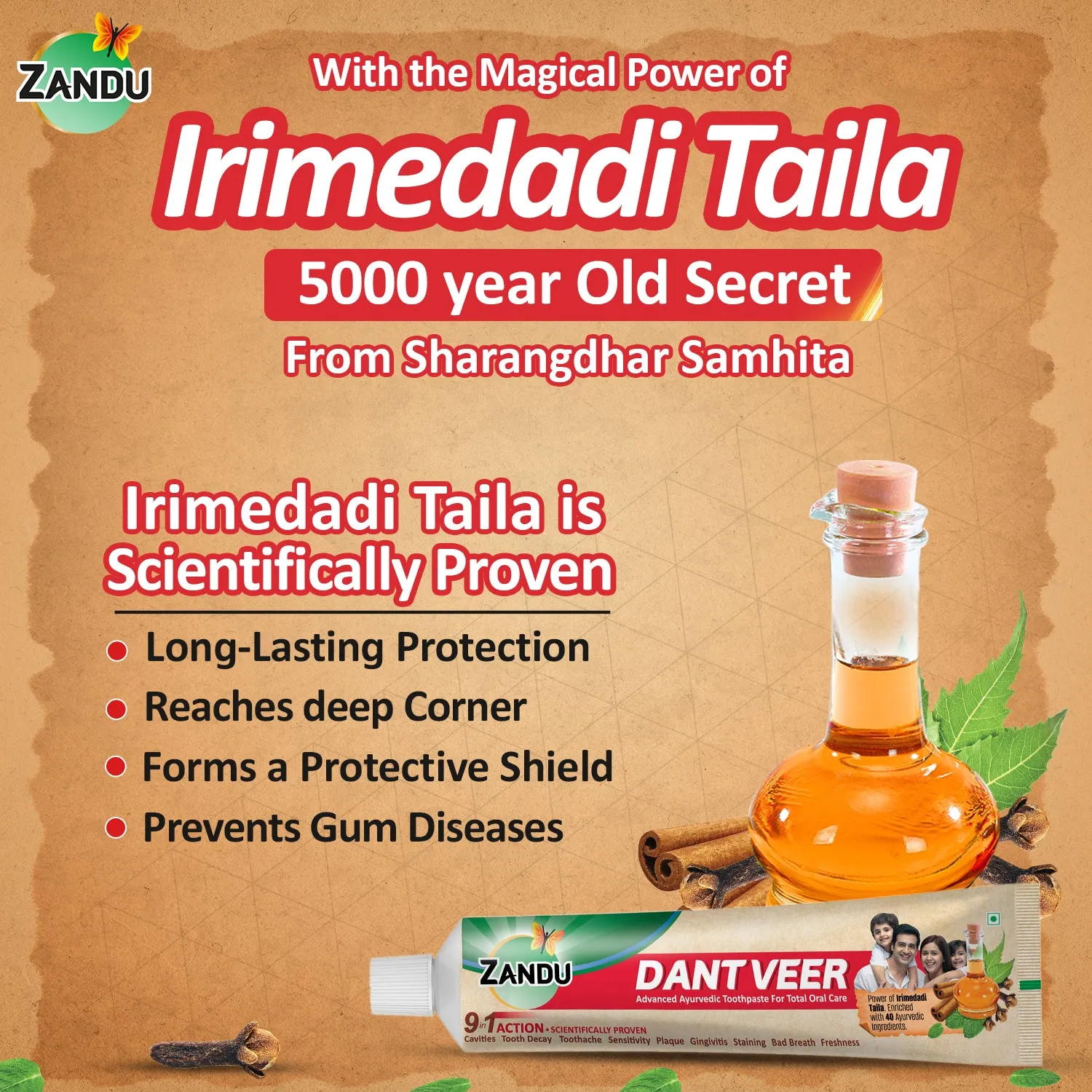 Zandu Dantveer Ayurvedic Toothpaste