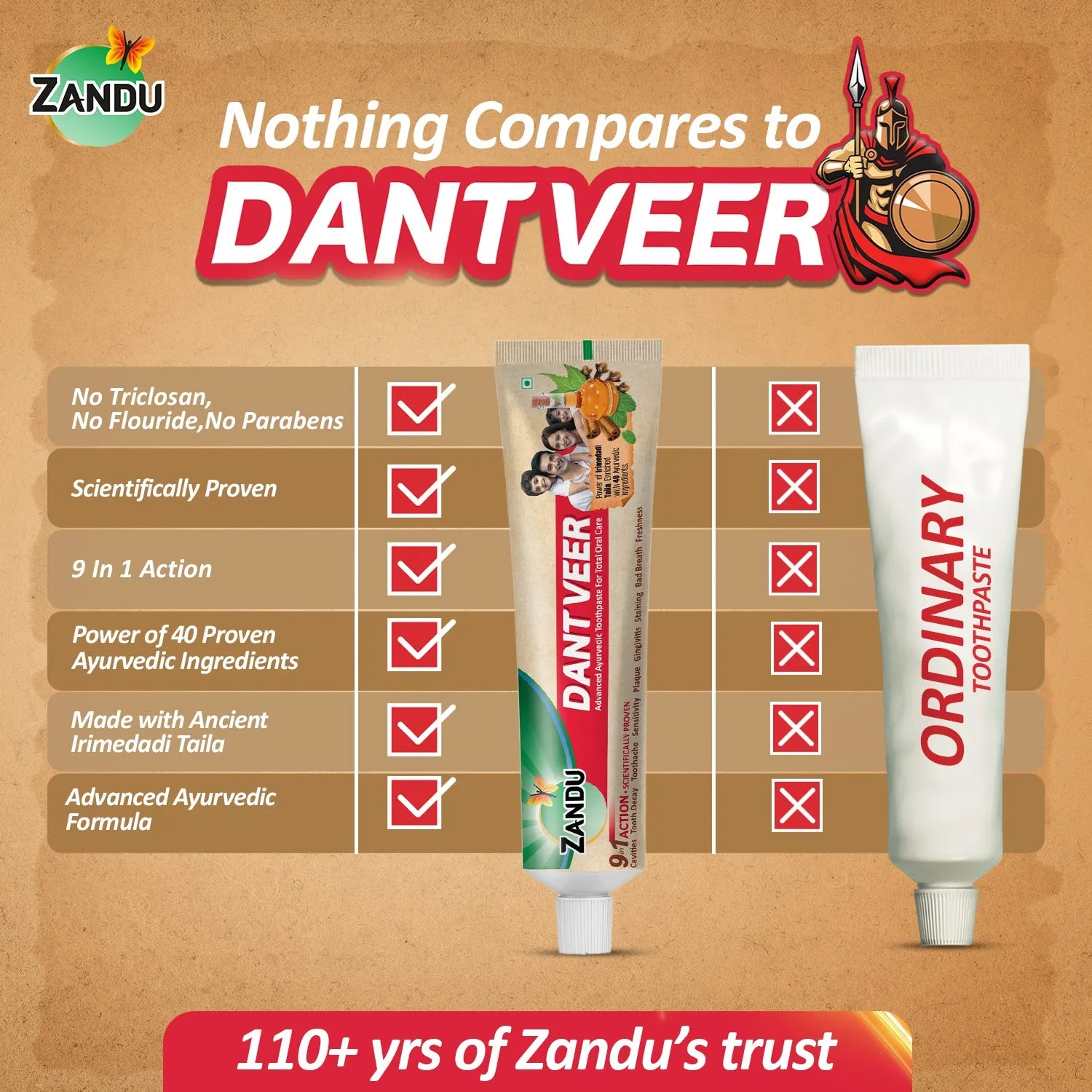 Zandu Dantveer Ayurvedic Toothpaste